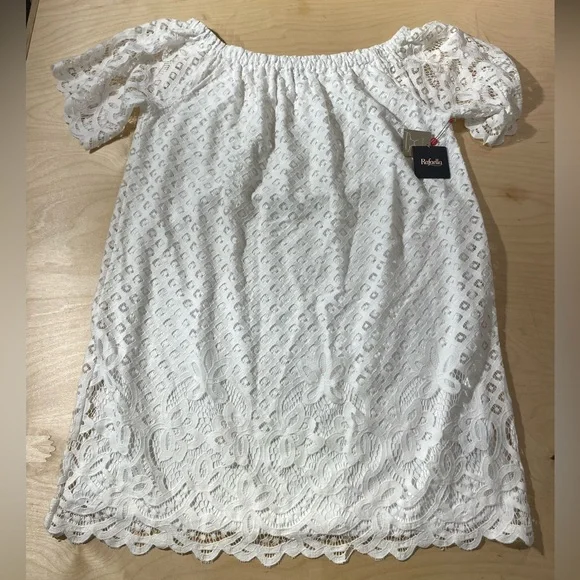 Rafaella White Eyelet Lace Dress 2X (FV) - Picture 7 of 12